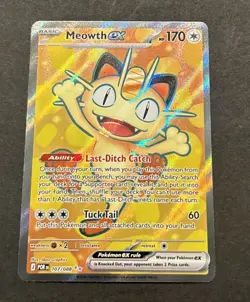 2026 POKEMON MEGA EVOLUTION PERFECT ORDER MEOWTH EX FULL ART# 107/088!! - Image 2