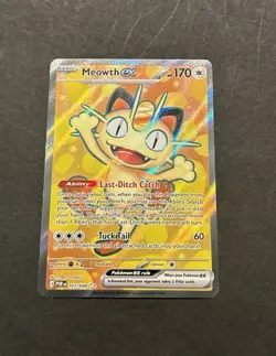 2026 POKEMON MEGA EVOLUTION PERFECT ORDER MEOWTH EX FULL ART# 107/088!! - Image 4