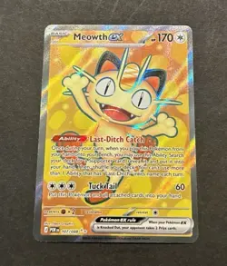 2026 POKEMON MEGA EVOLUTION PERFECT ORDER MEOWTH EX FULL ART# 107/088!! - Image 5