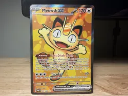 2026 POKEMON MEGA EVOLUTION PERFECT ORDER MEOWTH EX FULL ART# 107/088! - Image 1