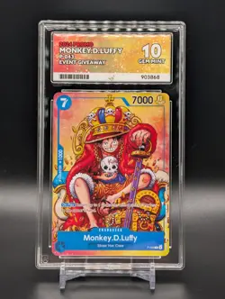 Monkey D Luffy - P-043 - PROMO EVENT GIVEAWAY - ONE PIECE CCG ACE GRADING 10 - Image 2