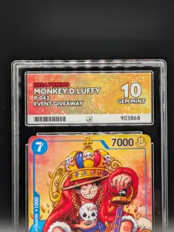 Monkey D Luffy - P-043 - PROMO EVENT GIVEAWAY - ONE PIECE CCG ACE GRADING 10 - Image 3