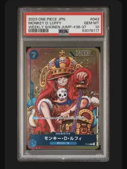 2023 One Piece JPN Monkey D. Luffy, Weekly Shonen Jump Issue Promo 36-37 Psa 10 - Image 1