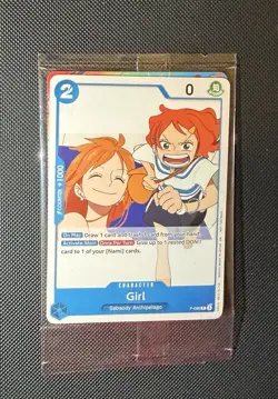 Sealed Girl Promo Pack P-096 One Piece TCG NM W/ Luffy Rainbow Leader - Image 1