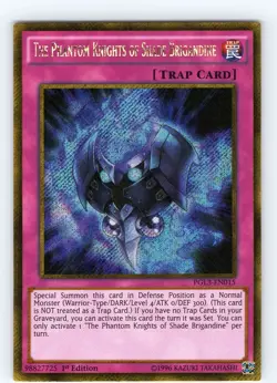 Yu-Gi-Oh The Phantom Knights Of Shade Brigandine PGL3-EN015 Gold Secret Rare NM - Image 1