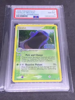 Pokemon Swalot 11/100 Reverse Holo Stamped 2006 Crystal Guardians PSA 8 NM-Mint - Image 1
