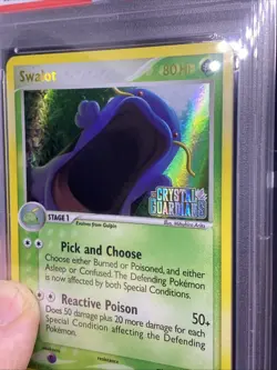 Pokemon Swalot 11/100 Reverse Holo Stamped 2006 Crystal Guardians PSA 8 NM-Mint - Image 4