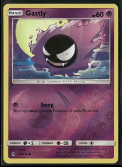 ✰ GASTLY 68/214 REVERSE HOLO COMMON UNBROKEN BONDS POKEMON ✰ LP - Image 2