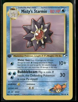 ✰ MISTY'S STARMIE 56/132 UNCOMMON GYM HEROES POKEMON ✰ MP - Image 2