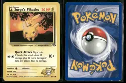 ✰ LT. SURGE'S PIKACHU 84/132 COMMON GYM CHALLENGE POKEMON ✰ MP - Image 1