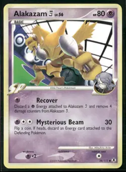 ✰ ALAKAZAM E4 38/111 UNCOMMON RISING RIVALS POKEMON ✰ LP - Image 2