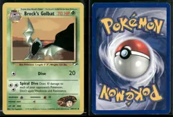 ✰ BROCK'S GOLBAT 39/132 UNCOMMON GYM HEROES POKEMON ✰ MP - Image 1