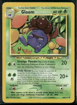 ✰ GLOOM 36/111 UNCOMMON NEO GENESIS POKEMON ✰ MP - Image 2