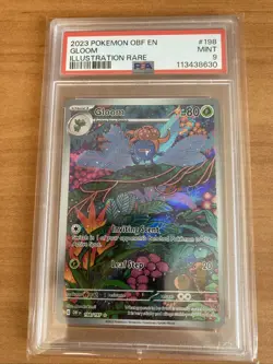 2023 POKEMON OBF EN-OBSIDIAN FLAMES ILLUSTRATION RARE #198 GLOOM PSA 9 - Image 1