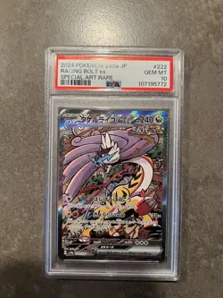Pokemon Raging Bolt ex Special Art Rare Holo Sv8a 222/187 2024 PSA 10 240 HP - Image 1