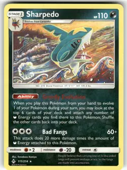 Sharpedo SM - Unbroken Bonds Rare Pokemon Near Mint or Better - Image 1