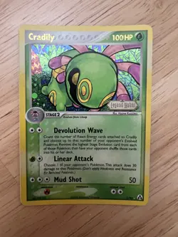 Pokemon Cradily 3/92 Reverse Holo Stamped Ex Legend Maker LP - Image 1