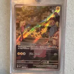 Pokemon Pikachu 173/165 Holo Illustration Rare Scarlet & Violet 151 60 HP - Image 1