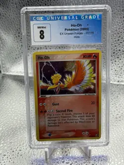 Pokemon Ho-Oh Cosmos Holo Unseen Forces 27/115 CGC 8 2005 SWIRL 🍭 - Image 3