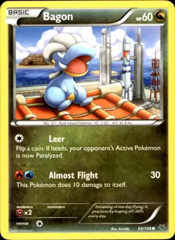 Bagon 55/108 Common - Pokemon XY - Roaring Skies 2015 MP - Image 1