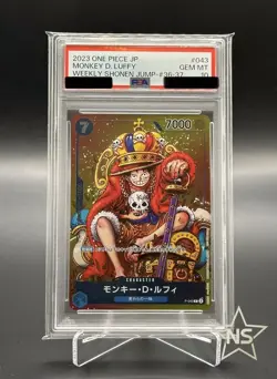 PSA 10 Monkey D. Luffy P-043 P Weekly Shonen Jump Promotion One Piece Card Game - Image 2