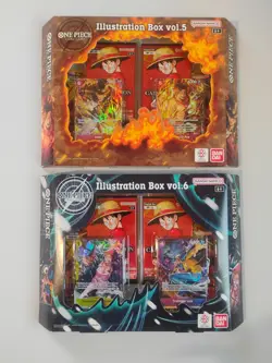 One Piece TCG Illustration Box Vol 5 and Vol 6 BUNDLE FACTORY SEALED - Image 1