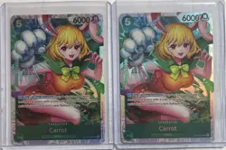 One Piece TCG - x2 Carrot OP08-023 Super Rare English Foil NEAR MINT 2024 - Image 1