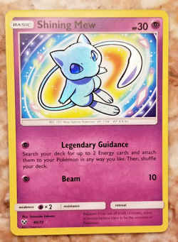 🔥 Shining Mew 2017 HOLO RARE Pokemon Card Shining Legends 40/73 / NM - M 🔥 - Image 1