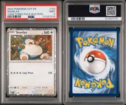 2024 PSA 9 Pokemon SVP EN Snorlax BSP 122 Promo Card Twilight Masquerade Blister - Image 3