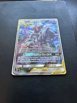 #3 Mewtwo & Mew GX SM191 Black Star Promo 2019 Alt Art Holo Pokemon Card TCG HP - Image 2