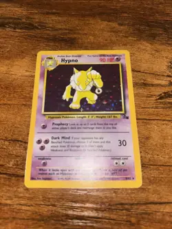 Pokemon TCG Hypno Fossil Holo Unlimited Rare Card 8/62 - Image 1