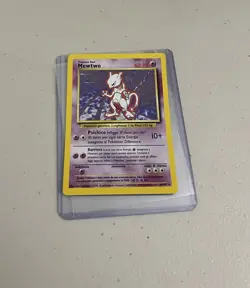Pokemon Mewtwo TCG Base Set Holo Unlimited Rare Card 10/102 ITALIAN LP - Image 1