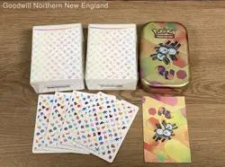 Pokemon TCG Player Supply Kit Lunchbox Tin Sleeves Dice Deck Box Energy Cards - Image 4