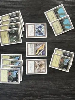 Magic: The Gathering Wizards of the Coast Revised Card Lot 95 with Land Cards - Image 2