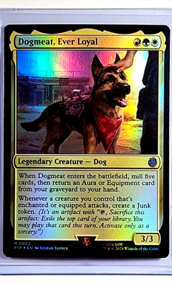 2024 MTG Magic the Gathering PIP Fallout Foil #2 Dogmeat Ever Loyal - Image 1