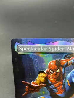 Marvel Legends Magic the Gathering Spider-man Borderless Promo Foil Rare #P0002 - Image 2