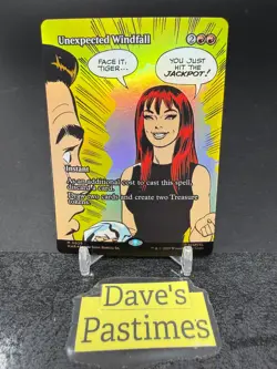 Unexpected Windfall X1 Mtg Spider-Man Eternal Legal Nm Borderless Foil - Image 1