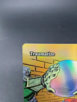 Traumatize Borderless Poster FOIL NM Marvel Spiderman MTG MAGIC THE GATHERING - Image 2