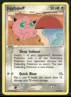 ✰ JIGGLYPUFF 65/112 COMMON FIRERED & LEAFGREEN POKEMON ✰ DMG - Image 2