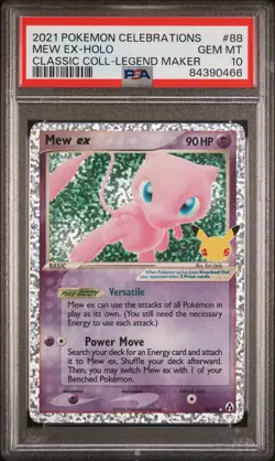 2021 Pokemon Celebrations Mew EX Holo Classic Coll-Legend Maker PSA 10 #88 - Image 1