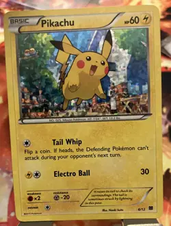 Pokemon TCG Pikachu 006/012 McDonald's 2015 Basic 60HP Promo Holo - Image 1