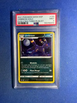2021 Pokemon Swsh Black Star Promo #129 Umbreon-Holo PSA 9 Mint - Image 1