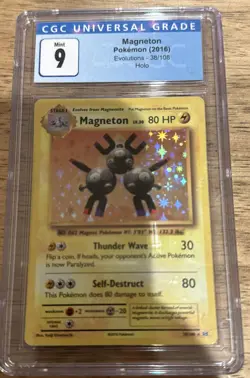 Magneton Pokemon Card (2016) Evolutions Holo - 38/108 Graded CGC 9 Mint - Image 1