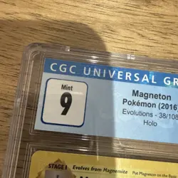Magneton Pokemon Card (2016) Evolutions Holo - 38/108 Graded CGC 9 Mint - Image 4