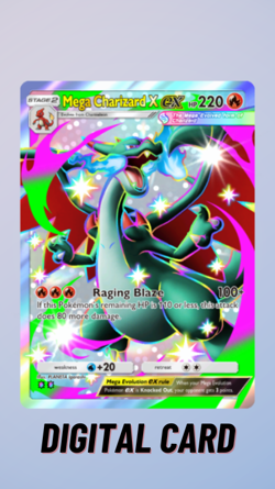 Mega Charizard X EX Shiny Mega Shine Pokemon TCG Pocket 2 Star ⭐⭐ (English) - Image 1