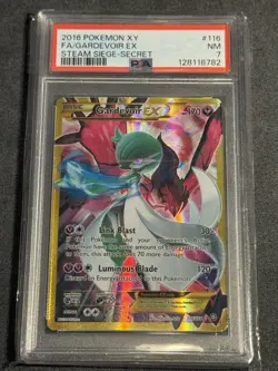 2016 POKEMON XY STEAM SIEGE SECRET #116 FULL ART/GARDEVOIR EX PSA 7 - Image 1