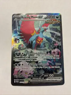 Pokemon TCG Roaring Moon ex 251/182 Paradox Rift Full Art Holo Rare - Image 1