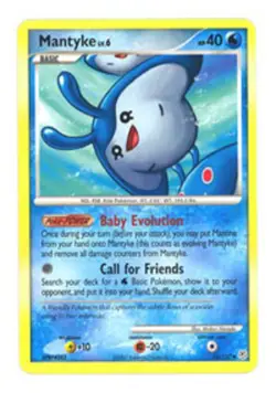 Lightly Played Mantyke - 55/130 - Uncommon Pokemon Diamond & Pearl - Image 1