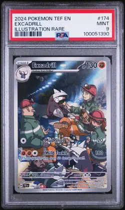 🔥 PSA 9 MINT Excadrill Illustration Rare 174/162 Temporal Forces Pokemon TCG 🔥 - Image 1