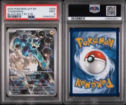 2025 POKEMON SVP BLACK BOLT POKEMON CENTER ETB PROMO #209 THUNDURUS PSA 9 - Image 3